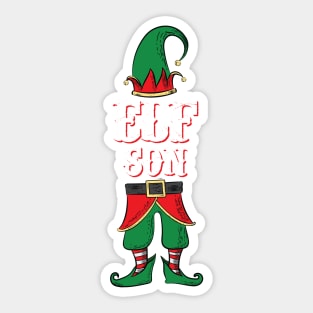 Elf Son - Matching Family Christmas Premium design Sticker